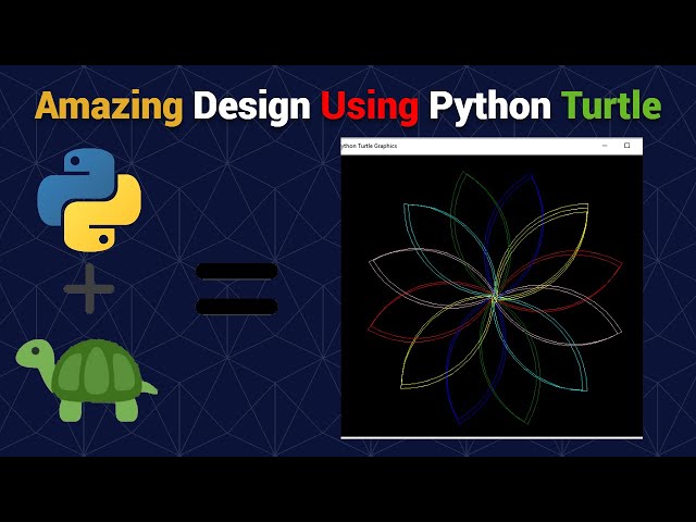 Amazing Flower Design GUI Using Python Turtle