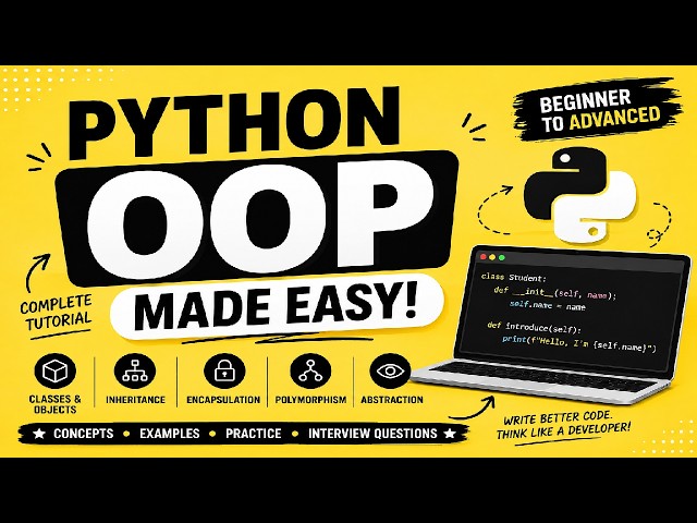 Python OOP Tutorial for Beginners | Object Oriented Programming in 30 Minutes