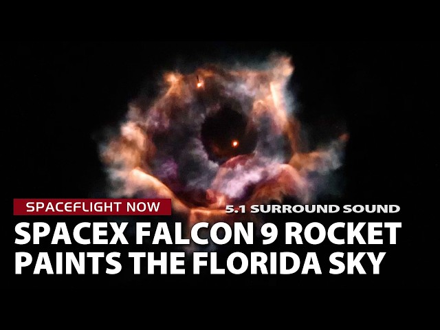 Falcon 9 booster returns to Cape Canaveral after Globalstar launch (4K replay)