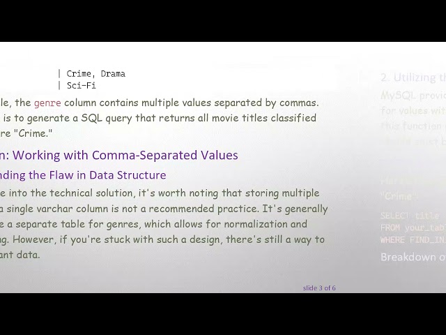 How to Use SQL to Query Comma-Separated Values in a Database
