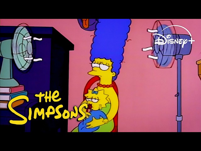 A Hot, Hot Day In Springfield | The Simpsons | Disney+ UK