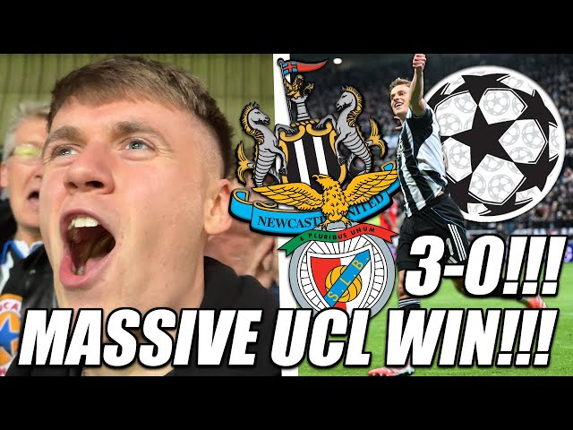 *MASSIVE UCL WIN!!* NEWCASTLE VS BENFICA CHAMPIONS LEAGUE VLOG! 3-0