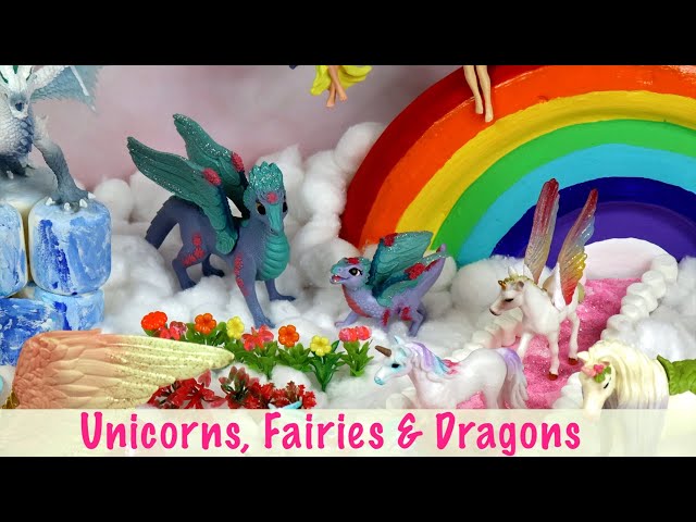 Creating a Magical Diorama with Unicorns, Fairies, and Dragons!