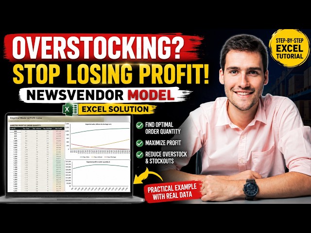 Newsvendor Model in Supply Chain Explained with Excel | Optimal Order Quantity Excel Tutorial