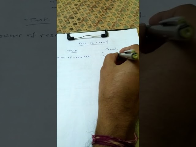 Difference b/w task and thread