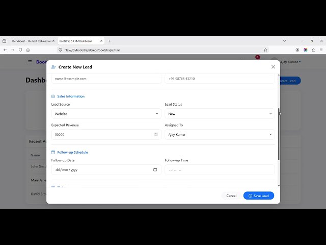 Free Bootstrap 5 Admin Dashboard Template Fully Responsive