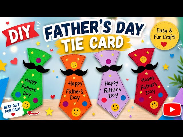 Colourful Handmade Paper ties for Father's day Takeaway💖Perfect craft to make with the little ones 