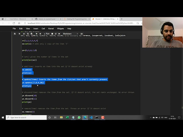 #9. Core Python - Module 3 - Sets, Converting data, dir, help