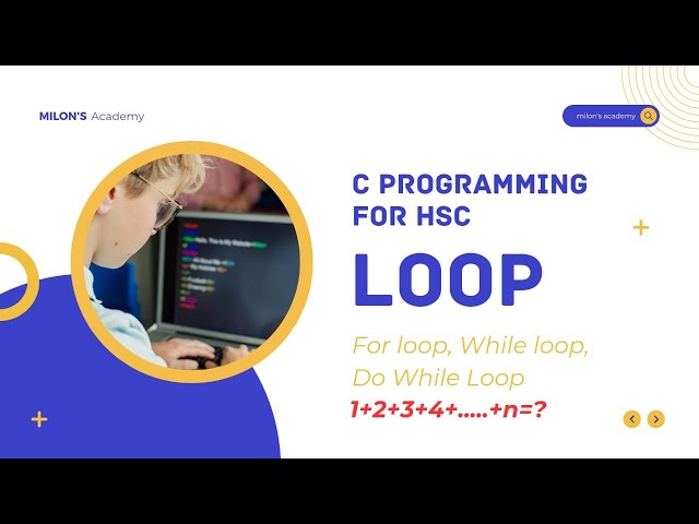 C Programming for HSC | Loop | For loop, While  loop, Do While loop| Milon's Academy