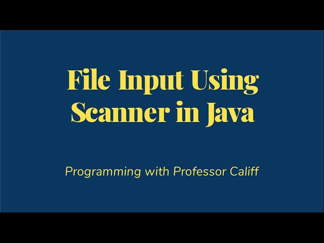 Reading Text Files in Java