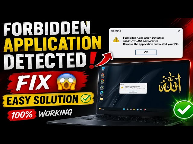 Forbidden Application Detected Fix 😱 | Easy Solution 2026