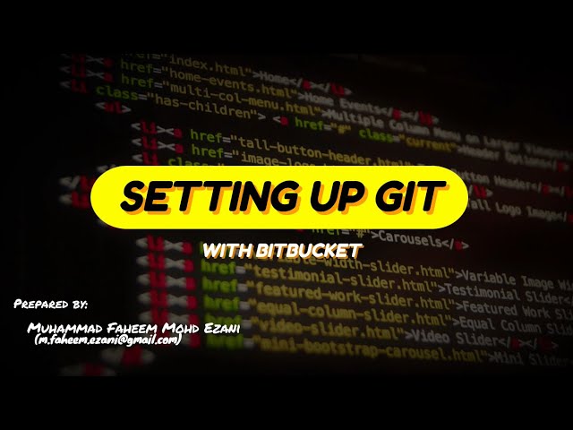 Setting Up Git with Bitbucket on Windows