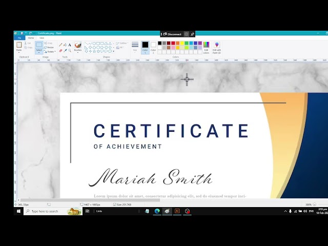 new Blue Certificate Design in adobe Illustrator 2026
