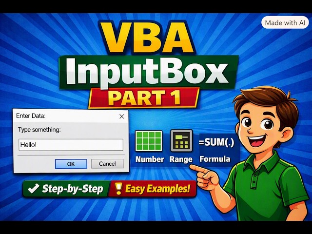 Excel VBA InputBox Explained | Beginner’s Guide#Automation.lover#Amit MIS Training#