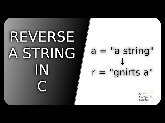 Reverse a string in C