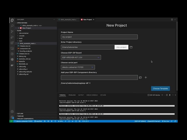 ESP-IDF VSCode Extension Tutorial #2: New Project Wizard