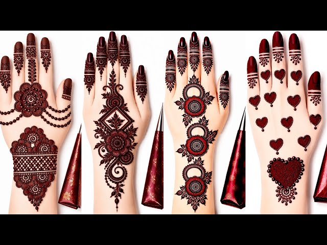 Very simple unique style mehndi design for back hand | new easy mehndi design 2026 | mehandi designs