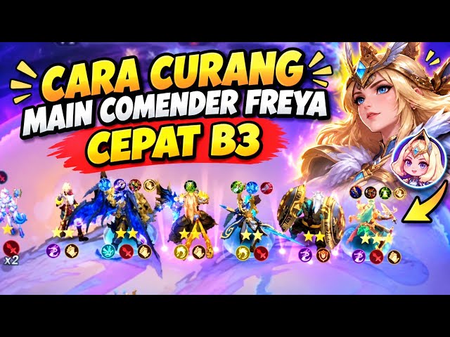 TUTORIAL COMENDER FREYA ! BEST COMBO TERKUAT MAGIC CHESS GO GO