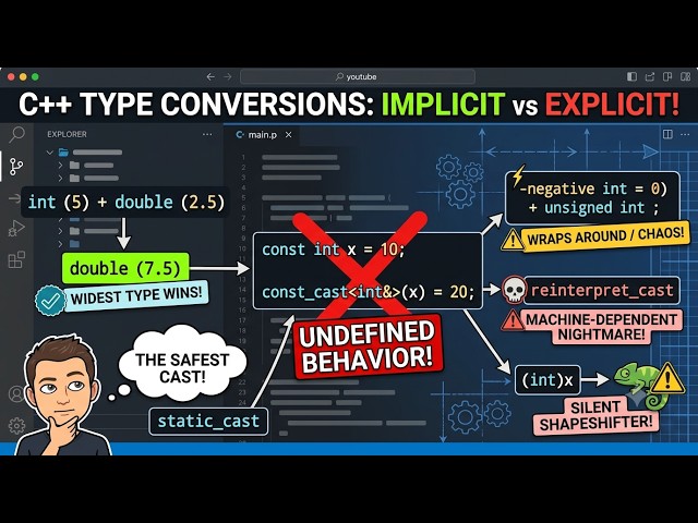 Stop Making These C++ Type Conversion Mistakes! (Implicit vs Explicit Casts)