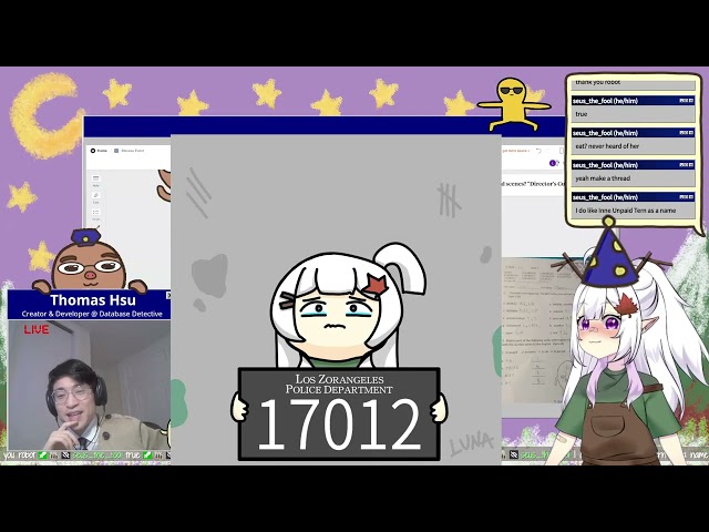 DATABASE DETECTIVE GAME RELEASE CELEBRATION w/ Thomas Hsu 🖥️🔍 (Part 9/9)