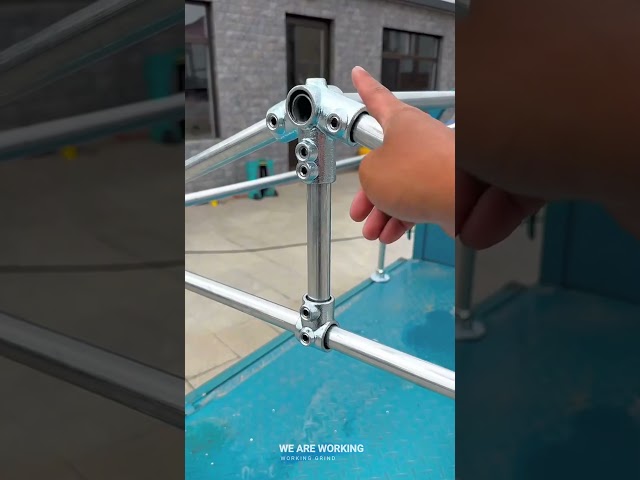 Modular pipe frame system designed for fast setup and flexible use 🔧🚚