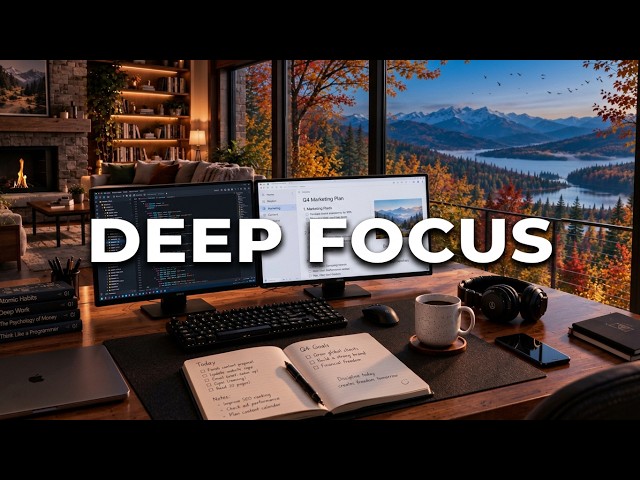 3 Hours of Study Music For Concentration And Focus - Deep Focus Music