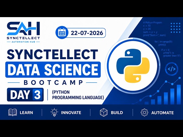 Synctellect Data Science Day 3 (Python Programming Language)