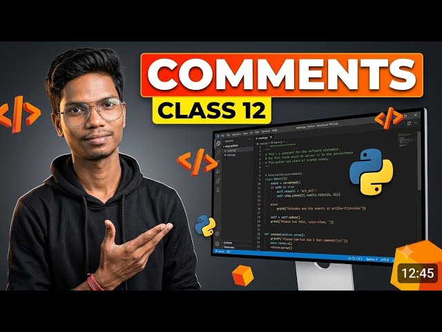 What are Comments in Python? | Python Basics Explained 🐍🐍class 12//