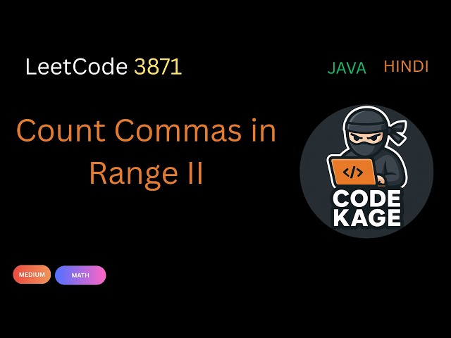 LeetCode 3871 | Count Commas in Range II | Java | Hindi