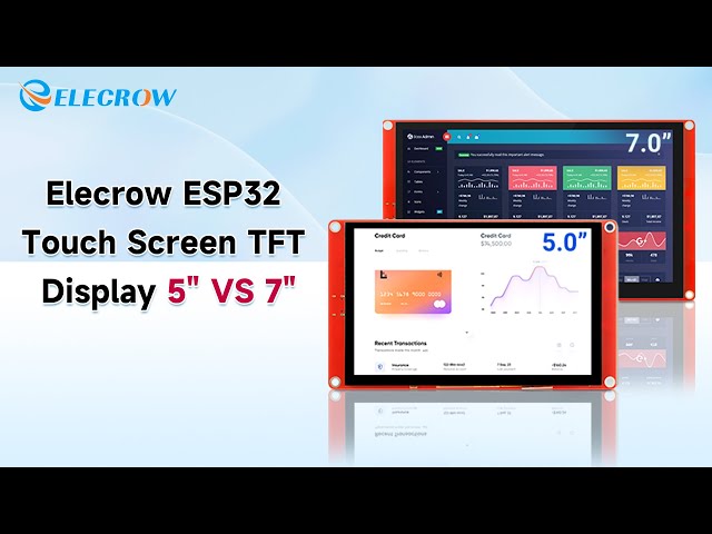 Elecrow CrowPanel ESP32 Touch Screen TFT Display 5" VS 7" || LVGL Demo