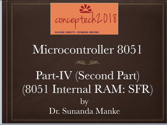 Special Function Registers (SFR) of 8051 :Microcontroller 8051(Part IV.2) (Hindi+ English subtitles)