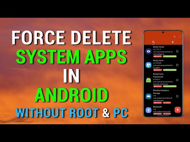 How to FORCE UNINSTALL SYSTEM APPS in ANDROID without ROOT & PC! | Tutorial