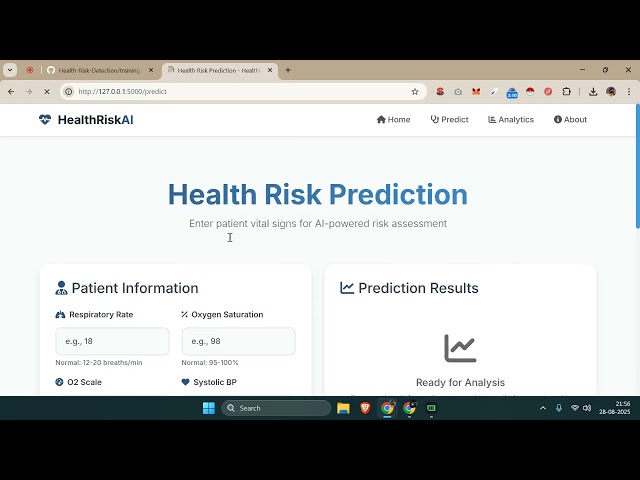 AI Health Risk Detection System | Complete Final Year Project Tutorial |Python Machine Learning 2025