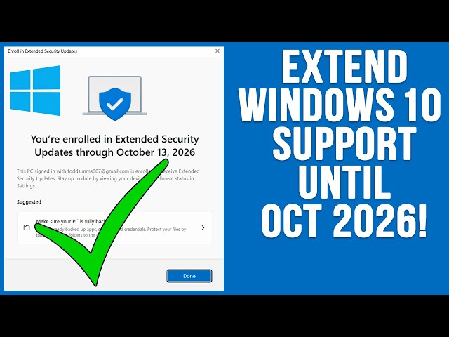How to Extend Windows 10 Support for Your Computer (ESU Program Guide)