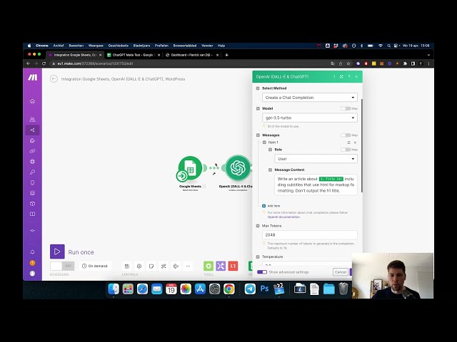 ChatGPT Make.com automation. Write hundreds of blogposts in an hour.