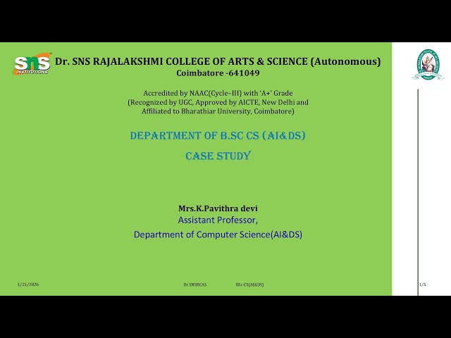 case study | OOPs with Python | SNS Institutions