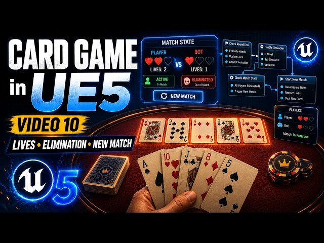 How to Build Match, Lives & Elimination Logic for a Card Game in Unreal Engine 5