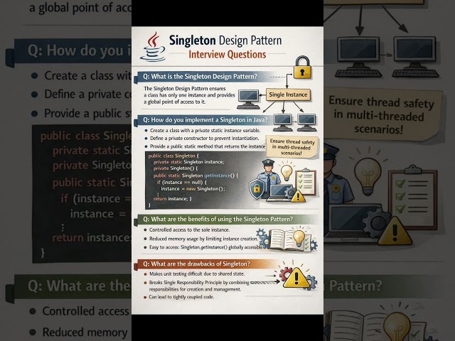 Singleton Design Pattern Java Interview Series