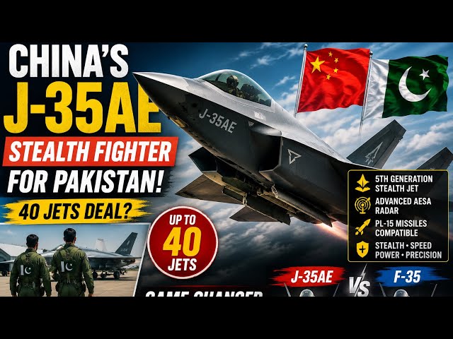 China Unveils J-35AE Stealth Fighter for Pakistan | 40 Fifth-Gen Jets Deal Shocks Region