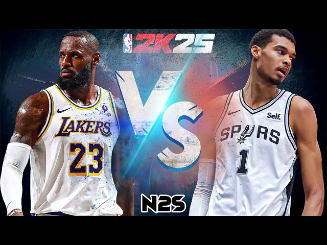 2K25 | Lakers vs Spurs - 2k25 cpu vs cpu Simulation - Lebron vs Wemby