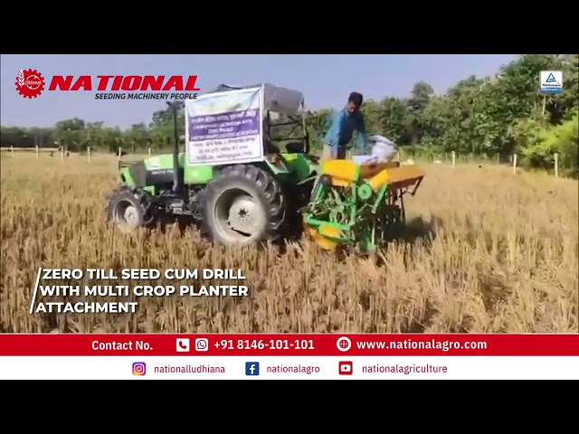 ZERO TILL Seed Cum Drill with Multi Crop Planter | National Agro Industries