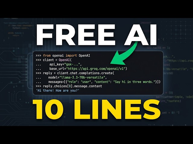 Python Project #4: Build Your Own AI Chatbot — 10-Line ChatGPT (Beginner 2026)