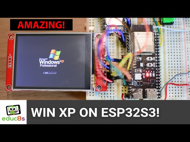Running Windows XP on an ESP32-S3!  (PRANK) The Impossible Microcontroller Project!