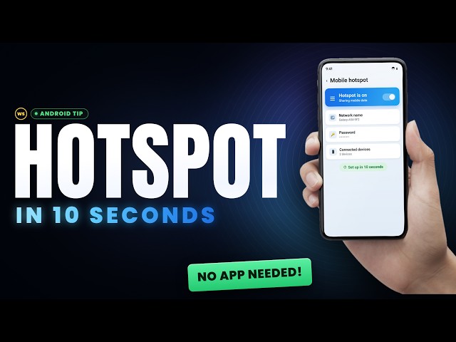 How to Turn Your Android Phone Into a Wi-Fi Hotspot in 10 Seconds!