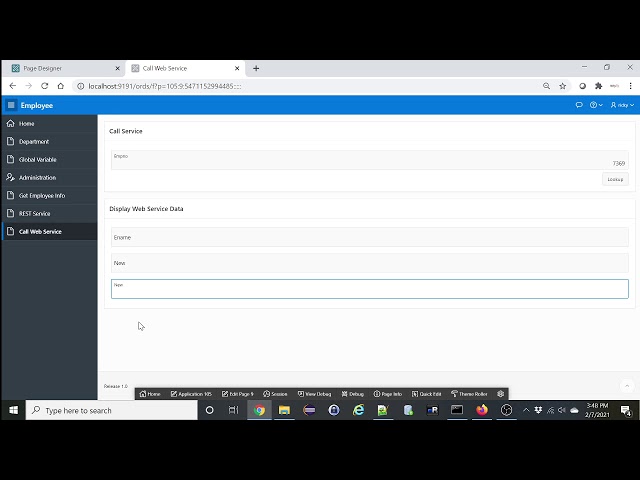Oracle Apex - how to call a REST web service