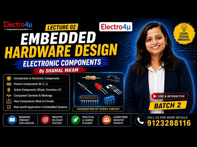 Embedded Hardware Lecture 02 | Electronic Components Explained | Shamal Ma’am