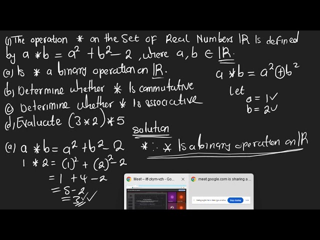Binary Operations Revision 