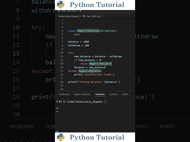 Level Up Your Code With Custom Exceptions | Python Tutorial