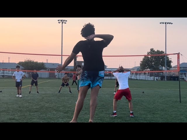 Grass Volleyball Line Shot