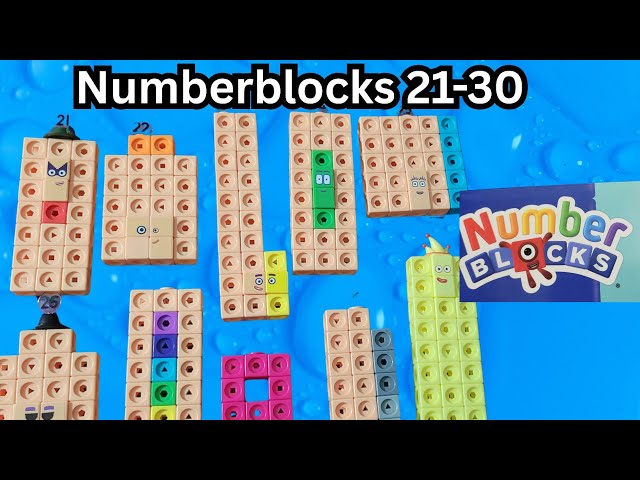 Let's build Numberblocks 21 to 30  MathLink cubes unboxing opening and building - Learning resources